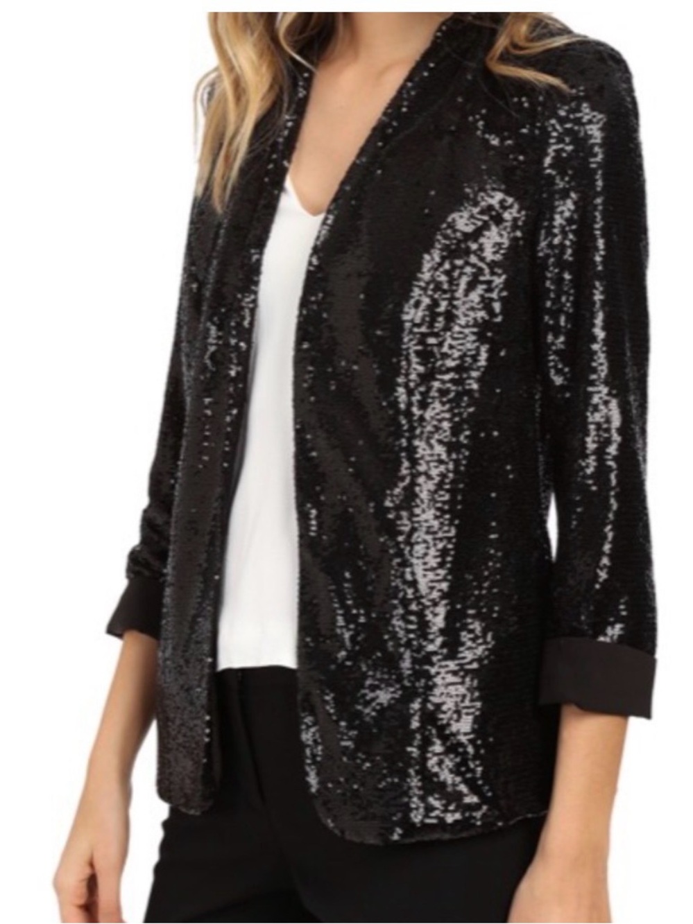 Sam Edelman Black Sequin Blazer